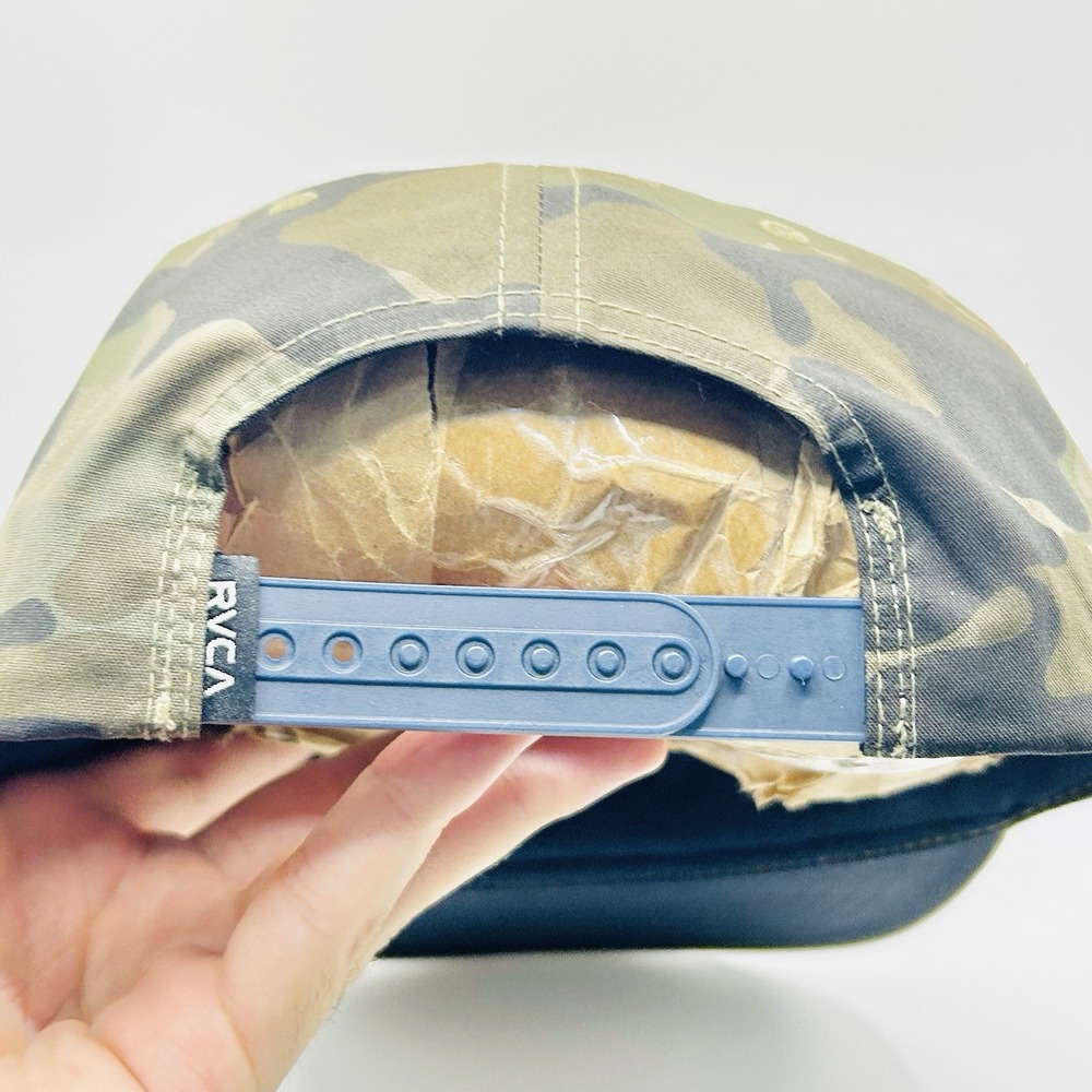 RVCA All The Way Camo Patch Hat Cap Snapback Adjustable Green Outdoors Casual - Picture 4 of 5